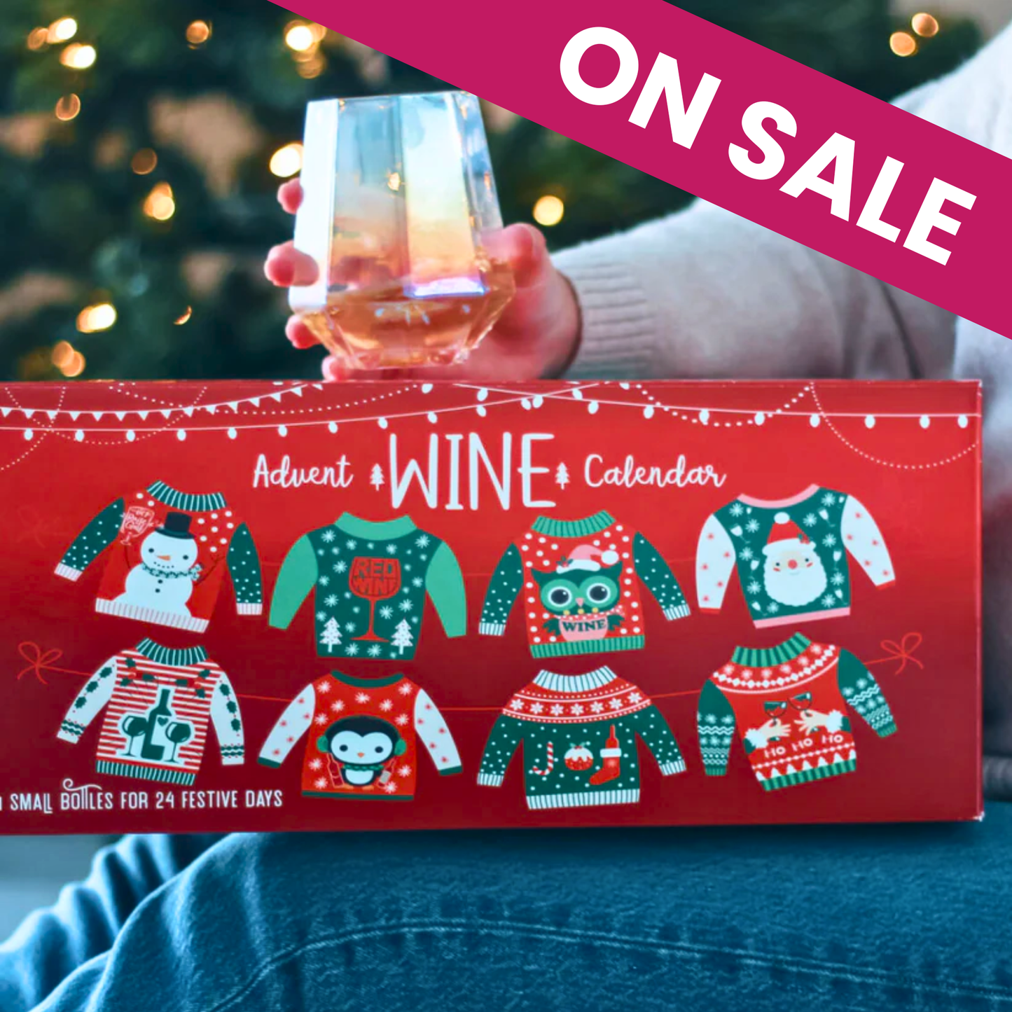 Holiday Sweater Wine Advent Calendar | 24-Pack