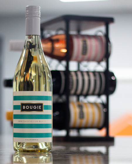 Bougie Sauvignon Blanc wine. Available in single bottles, 6 packs, or 12 pack cases. Order online for delivery. Orders over $95 get FREE Shipping