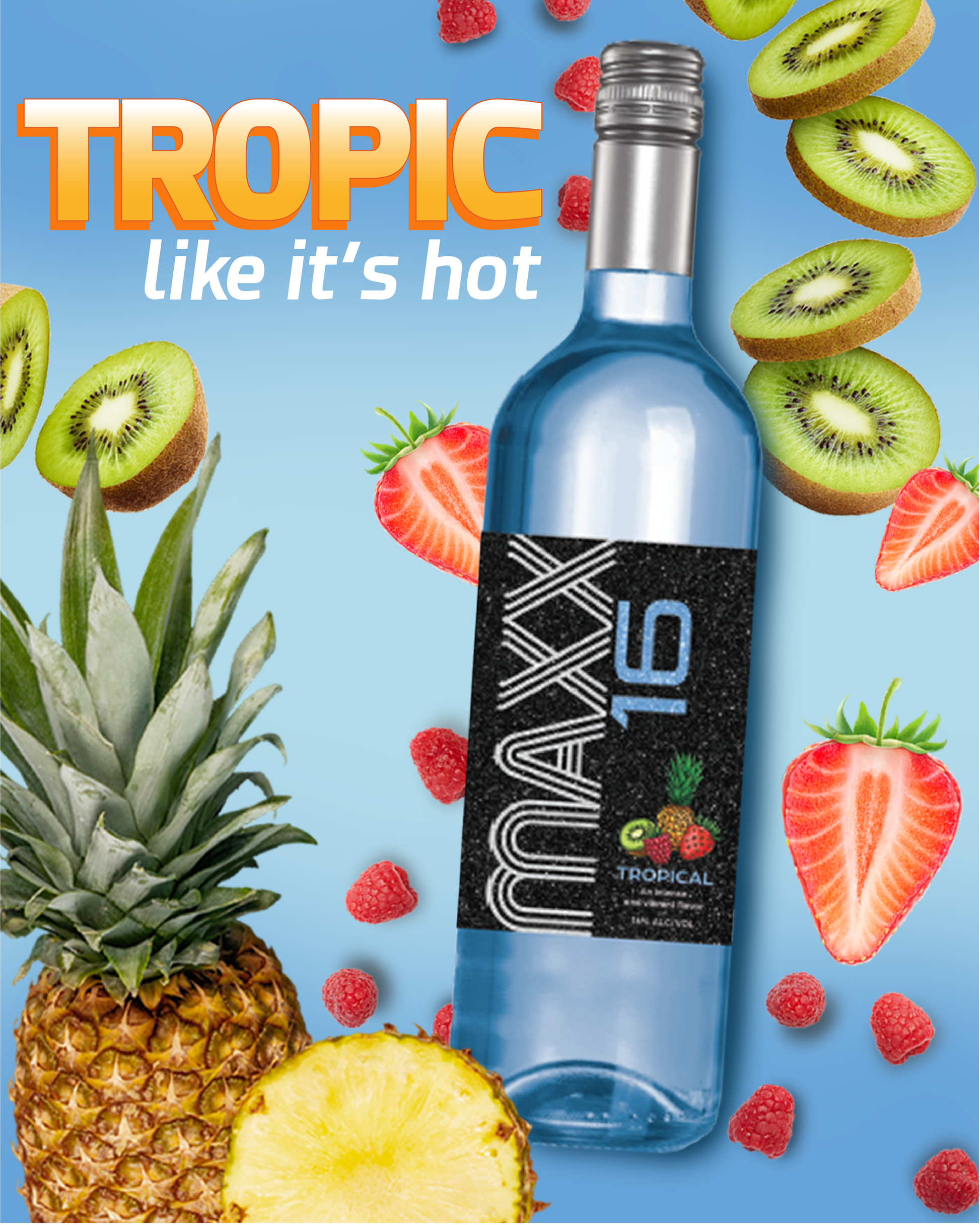 Wine on sale and delivered! MAXX 16 high alcohol 16% ABV sweet Moscato wine with unique flavors like Lemonade Blackberry Sweet Tea Strawberry Peach Tropical and Watermelon