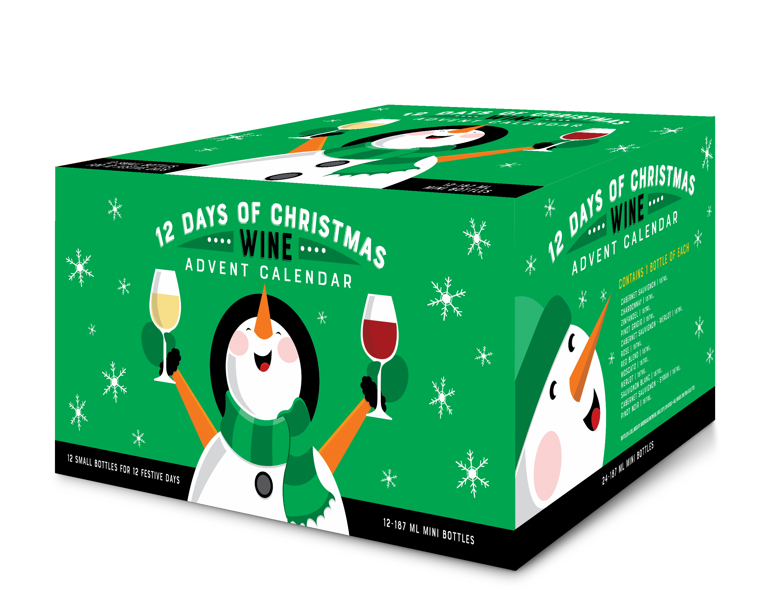Joyful Snowman Advent Calendar | 12-Pack