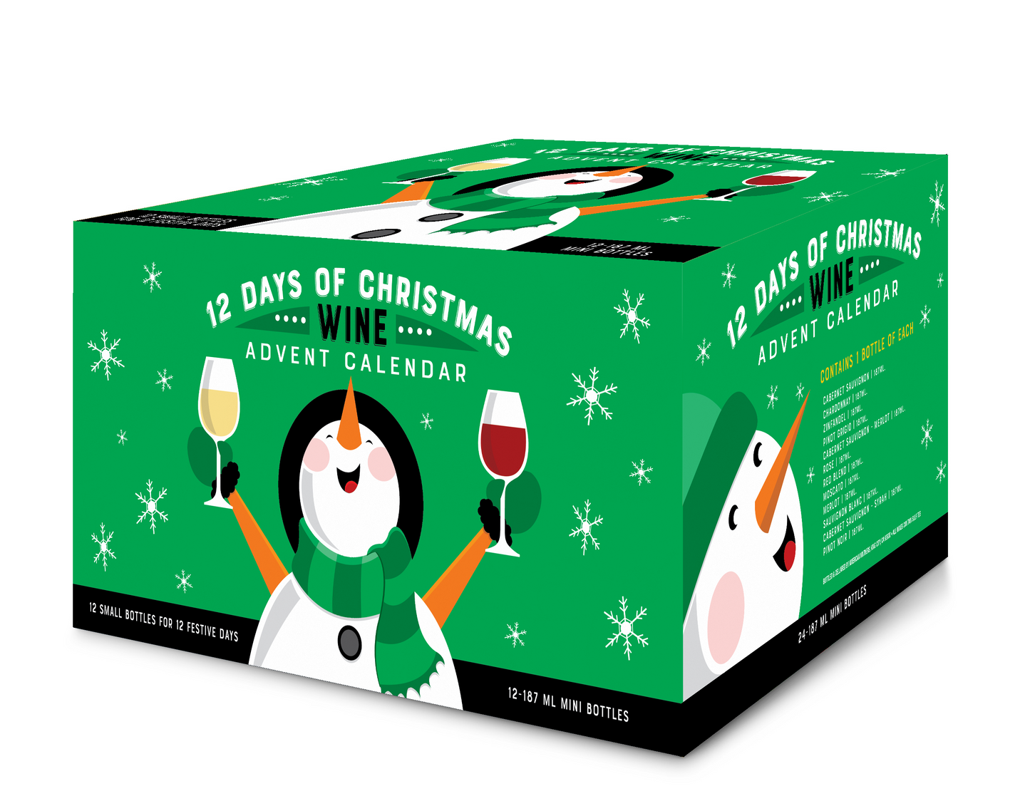 Joyful Snowman Advent Calendar | 12-Pack