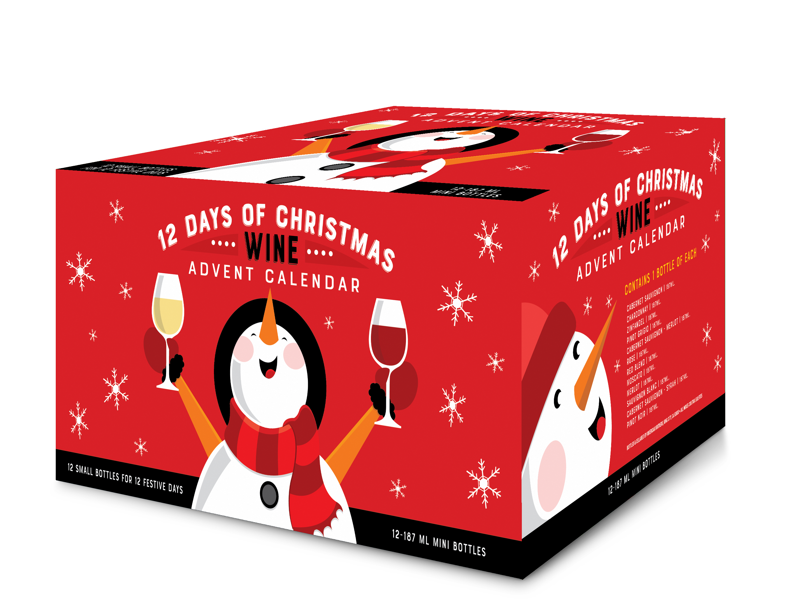 Joyful Snowman Advent Calendar | 12-Pack