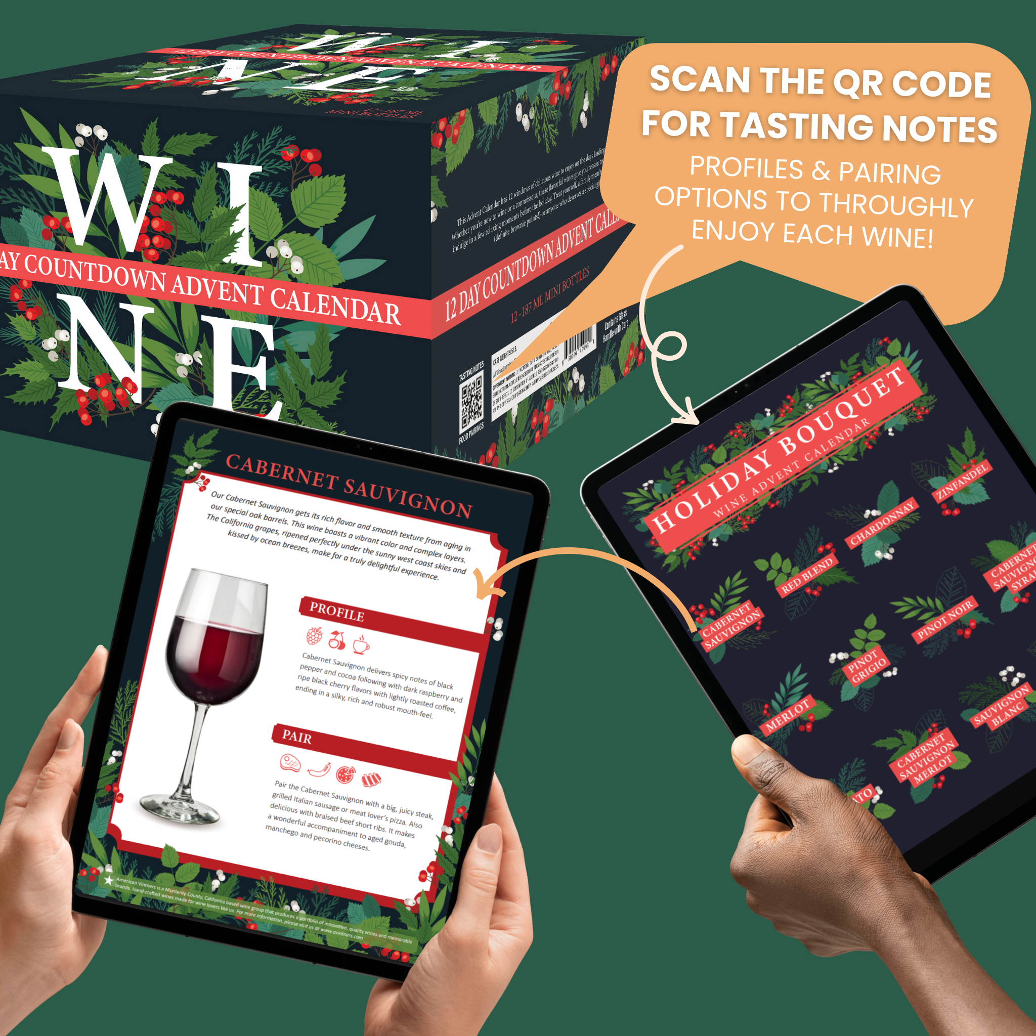 Holiday Bouquet Wine Calendar | 12-Pack