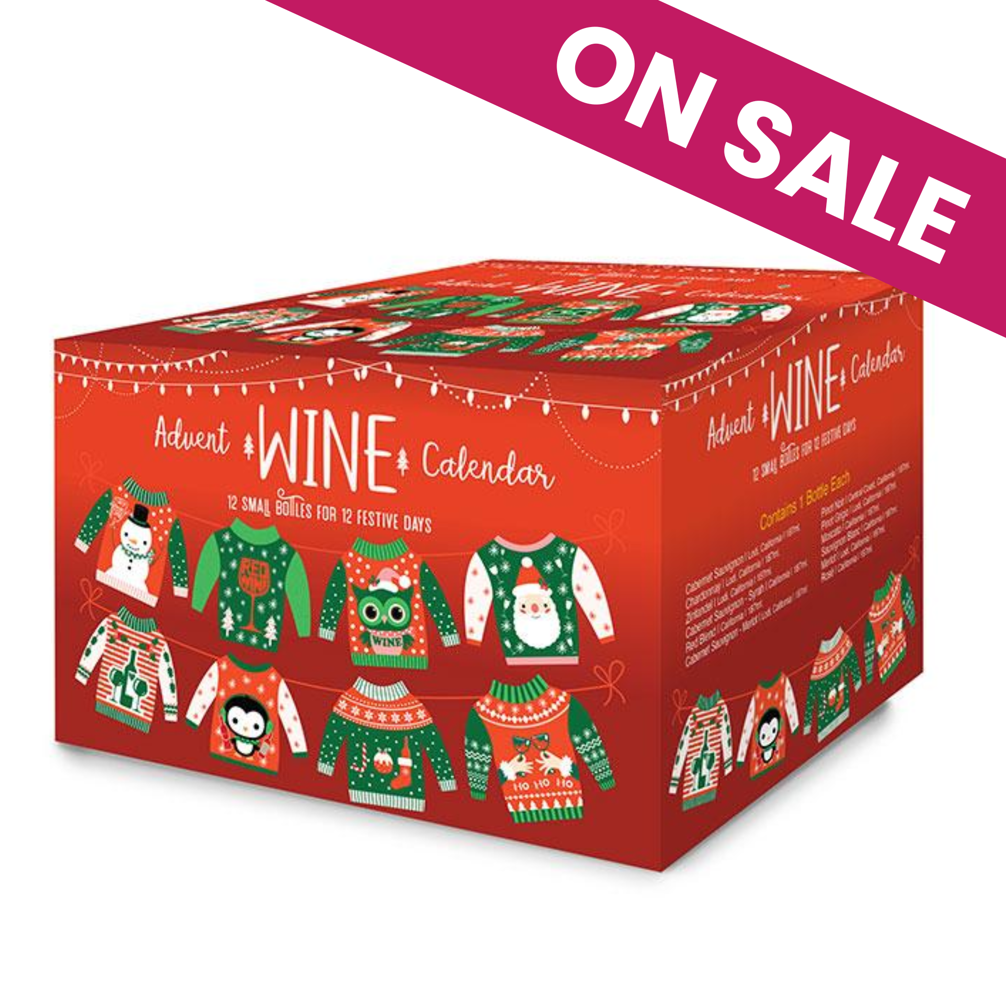 Holiday Sweater Wine Advent Calendar | 12-Pack