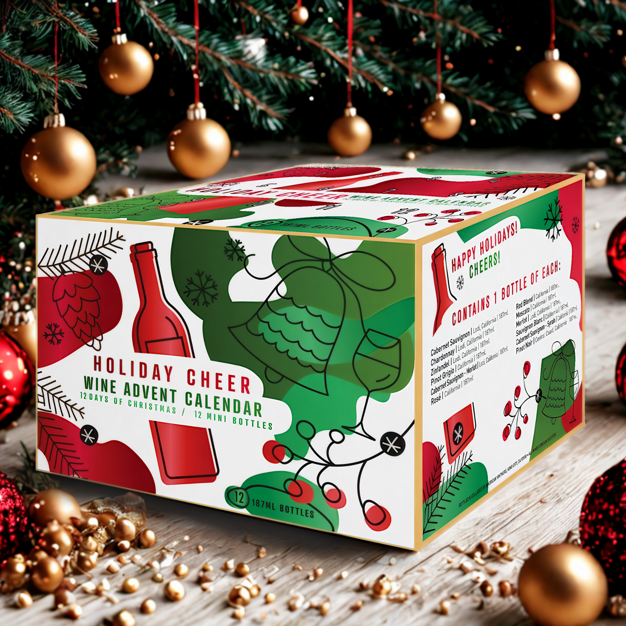 Holiday Cheer Advent Calendar | 12 or 24-Pack