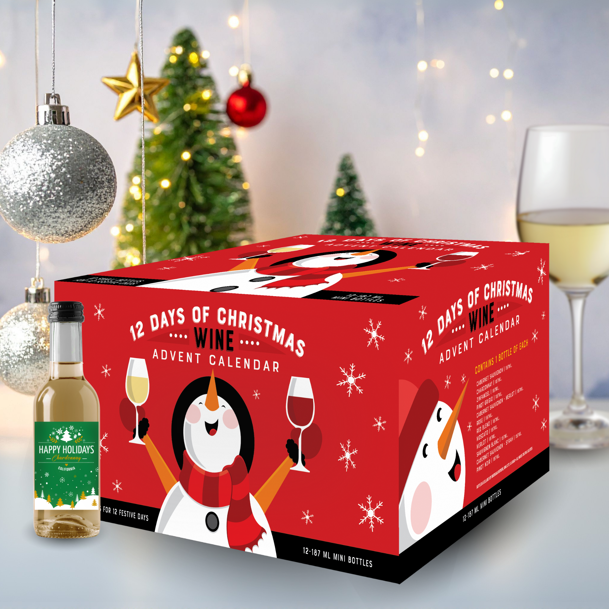 Joyful Snowman Advent Calendar | 12-Pack