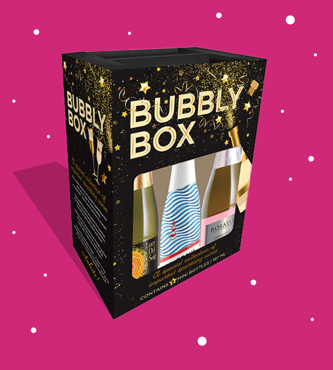 Bubbly Box Sparkling Wine 6 Pack - Black