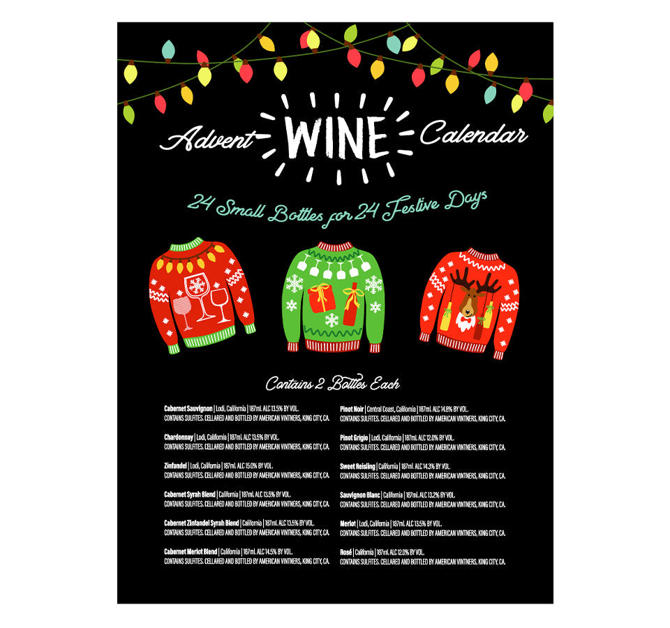 Holiday Sweater Wine Advent Calendar | 24-Pack