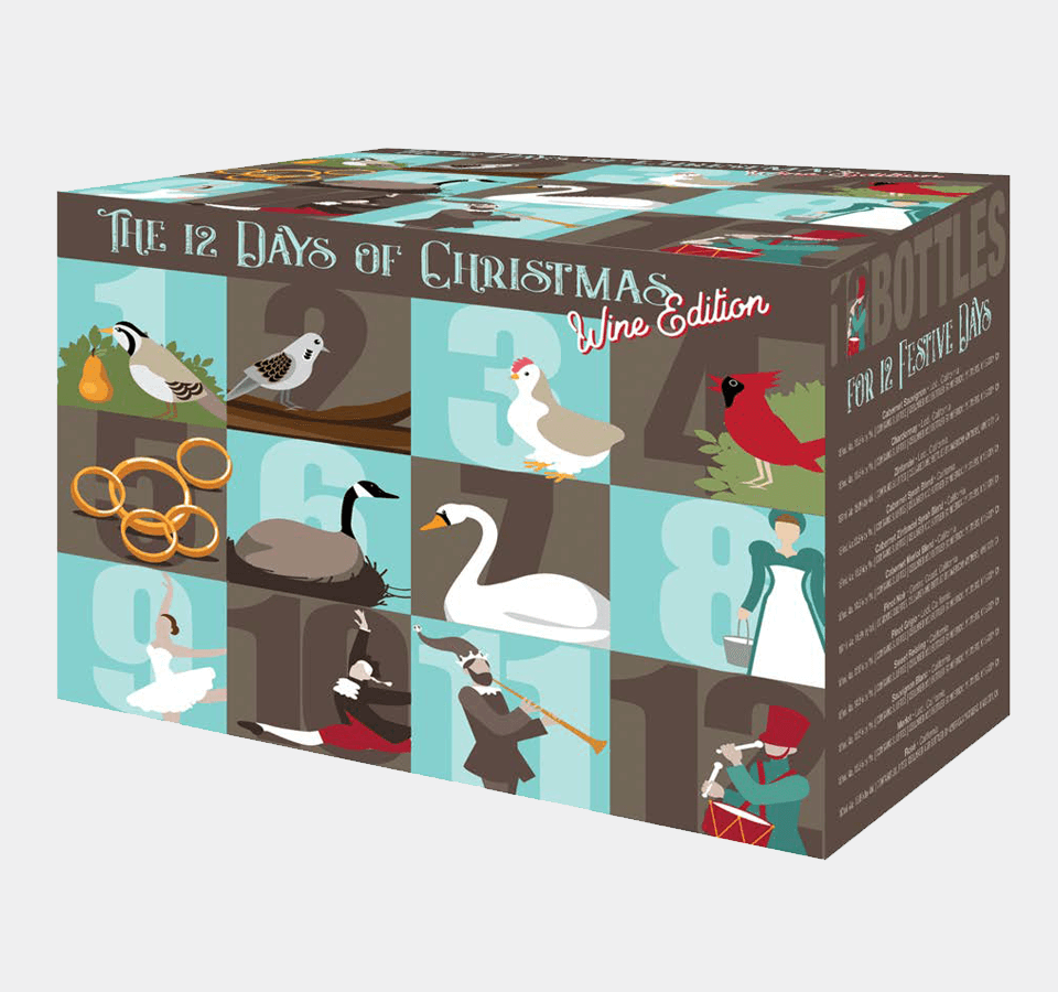 The 12 Days of Christmas Wine Gift Package 24 pack
