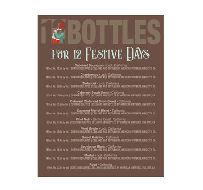 The 12 Days of Christmas Wine Gift Package