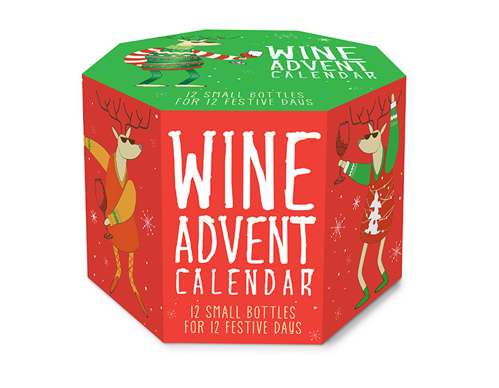 Dancing Reindeer Wine Advent Calendar 12-Pack